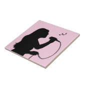 Carreau Chanteuse rose (Côté)