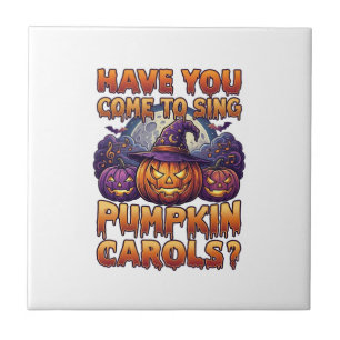 Carreau Chants de citrouille Chapeau de sorcière d'Hallowe