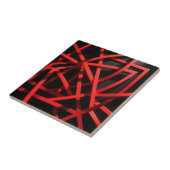 Carreau Chaos Abstrait Géométrique Rouge (Côté)