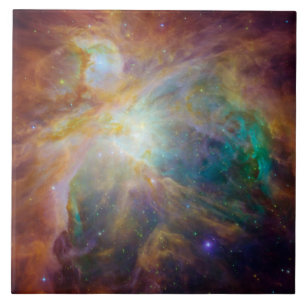 Carreau Chaos au coeur du composite Spitzer Hubble Orion