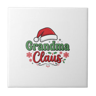 Carreau Chapeau de Noël de grand-mère Noël Santa
