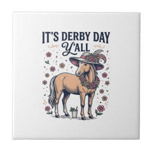 Carreau Chapeau floral de cheval de Derby Day Y’all