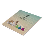 Carreau Chaque Bunny Aime La Plage Pâques Tropicales (Côté)
