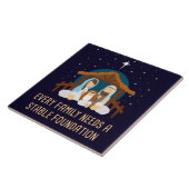 Carreau Chaque famille a besoin d'une fondation stable - N (Côté)