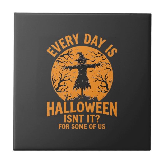Carreau Chaque Jour Est Halloween Épouvantail Sorcière Con (Devant)