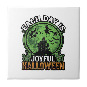Carreau Chaque jour Maison Hantée Halloween Joyeuse Sorciè