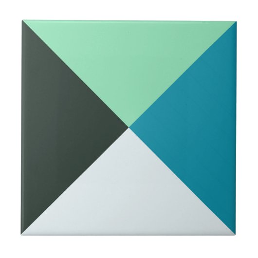 Carreau Charbon Blanc Turquoise Vert bleu Aqua Turquoise (Devant)