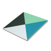 Carreau Charbon Blanc Turquoise Vert bleu Aqua Turquoise (Côté)