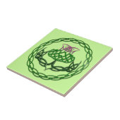 Carreau Chardon celtique coloré de noeud (Côté)