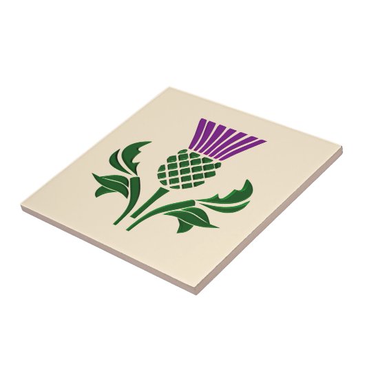 Carreau Chardon d'emblème écossais (Côté)