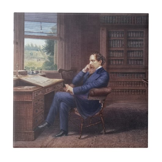 Carreau Charles Dickens dans son étude (Devant)