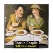 Carreau Charlie Chaplin/The Immigrant Ceramic Tile (Devant)