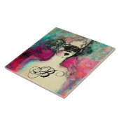 Carreau CHARME Beauté Avec Monogramme Masque (Côté)