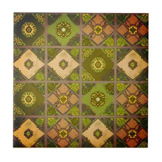 Carreau Charme botanique vintage Tons de Terre