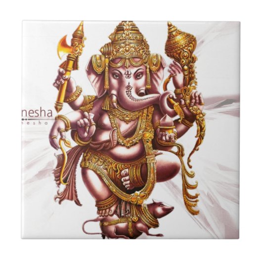 Carreau Charme de bonne chance de seigneur Ganesh (Devant)