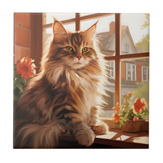 Carreau Charming Maine Coon Chat (Devant)