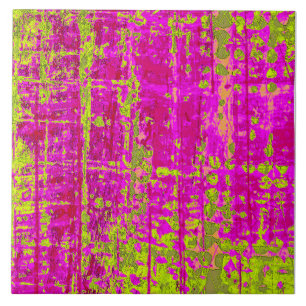 Carreau Chartreuse Kiss rose et vert Abstrait