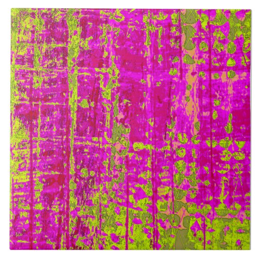 Carreau Chartreuse Kiss rose et vert Abstrait (Devant)