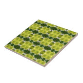 Carreau Chartreuse Vert Abstrait Hydrangea Blooms Motif (Côté)