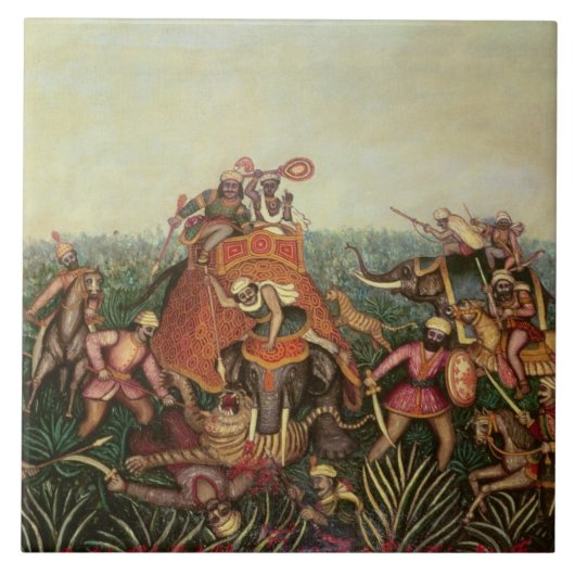 Carreau Chasse à tigre, 1892 (huile sur la toile) (Devant)