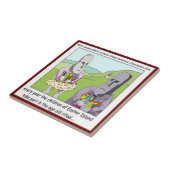 Carreau Chasse aux oeufs sur l'île de Pâques par Rick Lond (Côté)