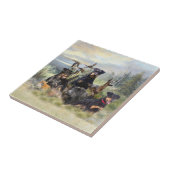 Carreau Chasse avec Jagdterriers, Art (Côté)