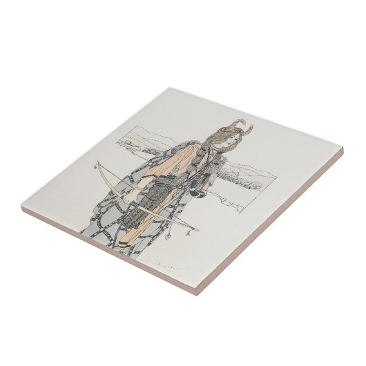 Carreau Chasseur féminin (par Ann Macbeth) (Côté)