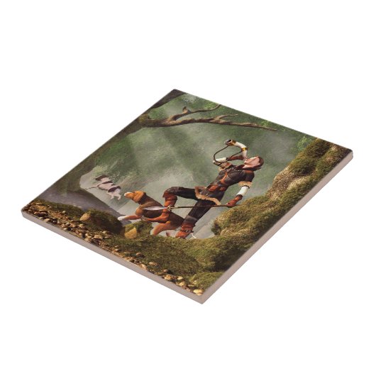 Carreau Chasseuse médiévale (Côté)