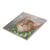 Carreau Chat 627 Neige d'hiver (Côté)