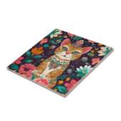 Carreau Chat à bijoux couronné (Côté)