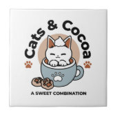 Carreau Chat adorable en Mug Conception de vacances - Chat (Devant)