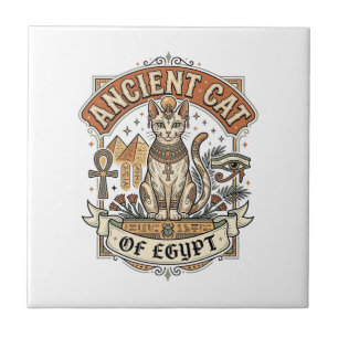 Carreau Chat Ancien d'Égypte Chat Égypte Antique Vintage V