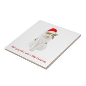 Carreau Chat avec Casquette Père Noël (Côté)