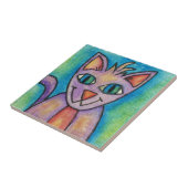 Carreau Chat Chaton Rose Violet (Côté)