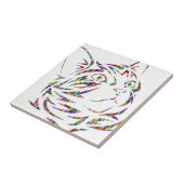 Carreau chat coloré (Côté)