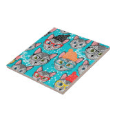 Carreau Chat dans le casquette (Côté)