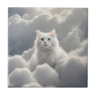 Carreau Chat dans les nuages