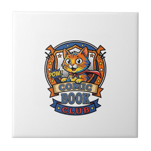 Carreau Chat de Bande Dessinée Idée Cadeau pour Maman - Ch (Devant)