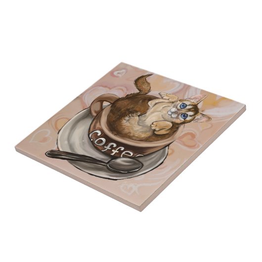 Carreau Chat de café (Côté)