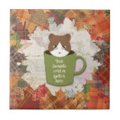 Carreau Chat de congé d'automne (Devant)