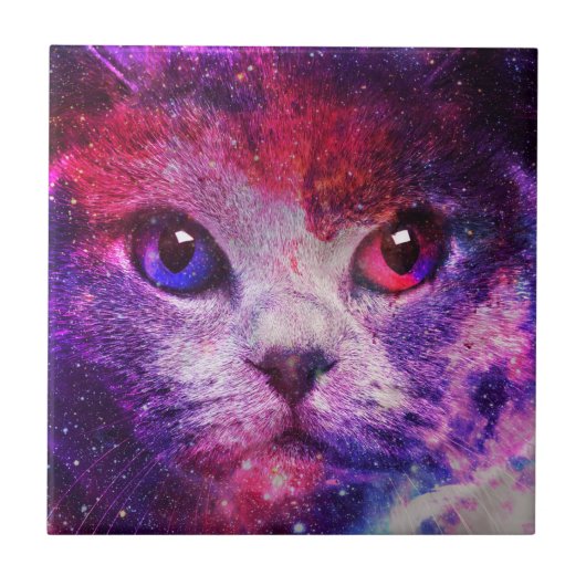 Carreau Chat de la galaxie violette (Devant)