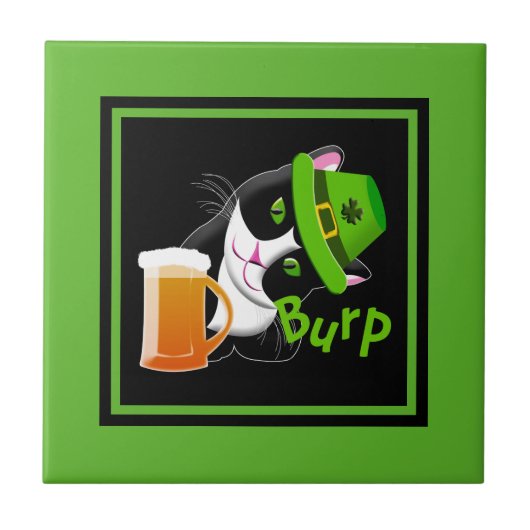 Carreau Chat de la Saint Patrick (Devant)