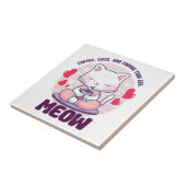 Carreau Chat de méditation - Chat kawaii (Côté)