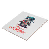 Carreau Chat de Noël  (Côté)