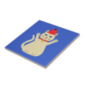 Carreau Chat de Noël mignon (Côté)