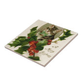 Carreau Chat de Noël Vintage (Côté)