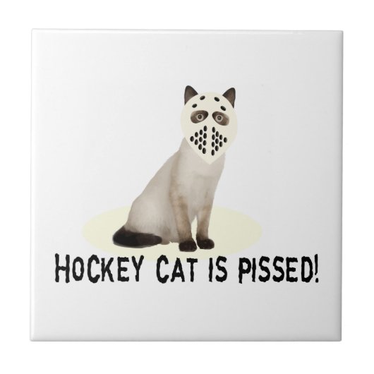 Carreau Chat d'hockey pissé (Devant)