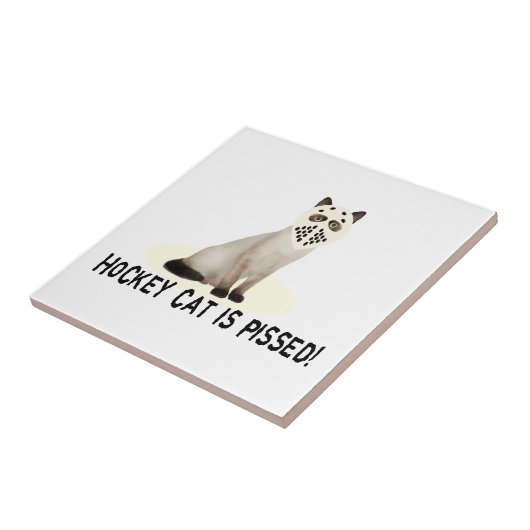 Carreau Chat d'hockey pissé (Côté)