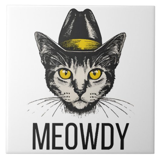 Carreau Chat Drôle de Miaou (Devant)