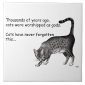 Carreau Chat égyptien Gris Tabby (Devant)